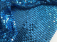 Błyszczący niebieski aluminiowy Oem Metalowy cekinowy łańcuszek z kolczugi Metaliczny cekinowy obrus