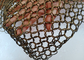 Brązowy kolor 15 mm metalowa kurtyna z siatki ze stali nierdzewnej do dekoracji